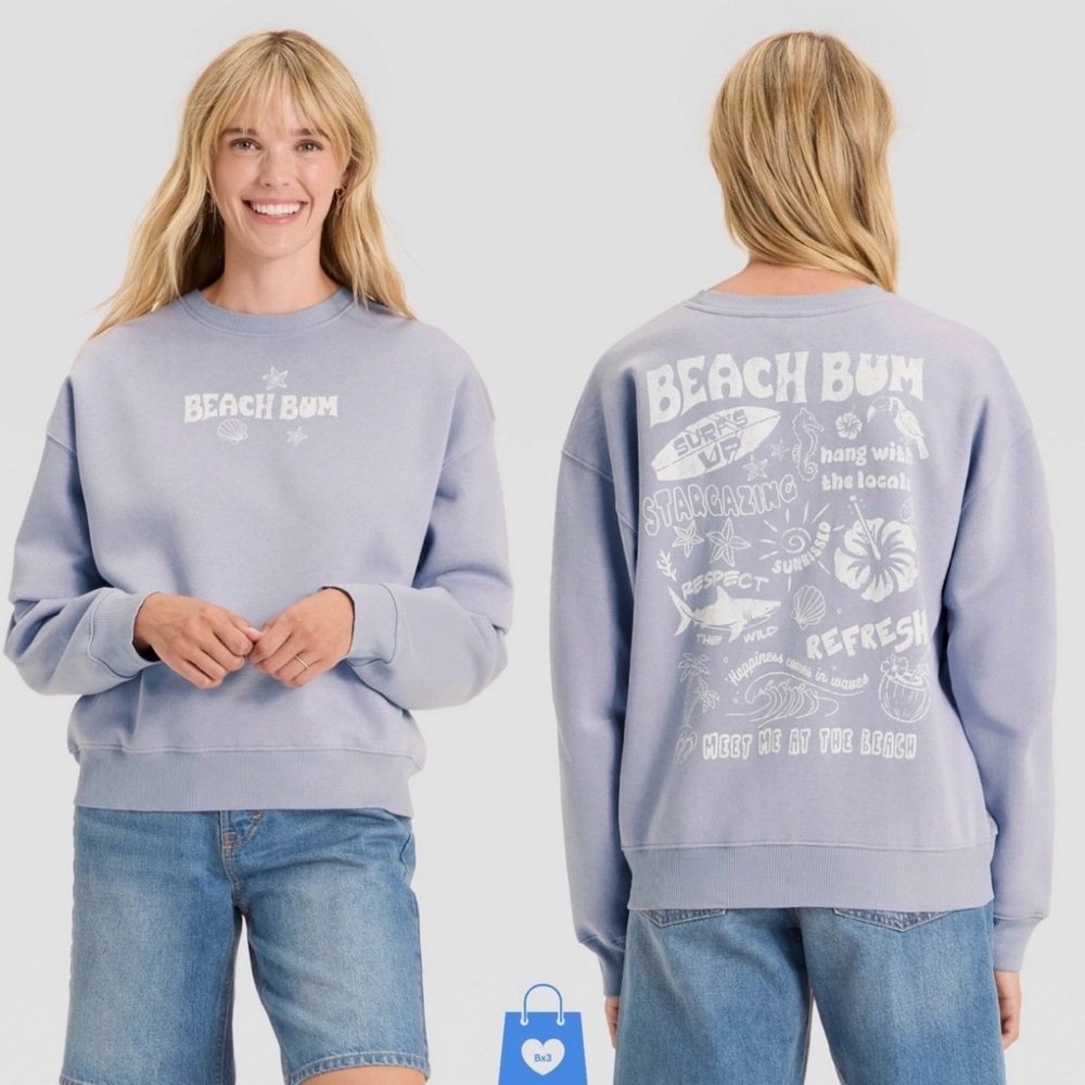 Beach Bum Crewneck Pullover